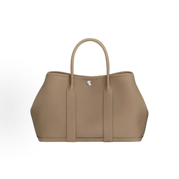 HERMES Garden Party 36 Silver clasp handbag 36 Women 1C Poussiere dust color